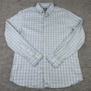 Faherty - Movement long-sleeve Blue Plaid Shirt - Large